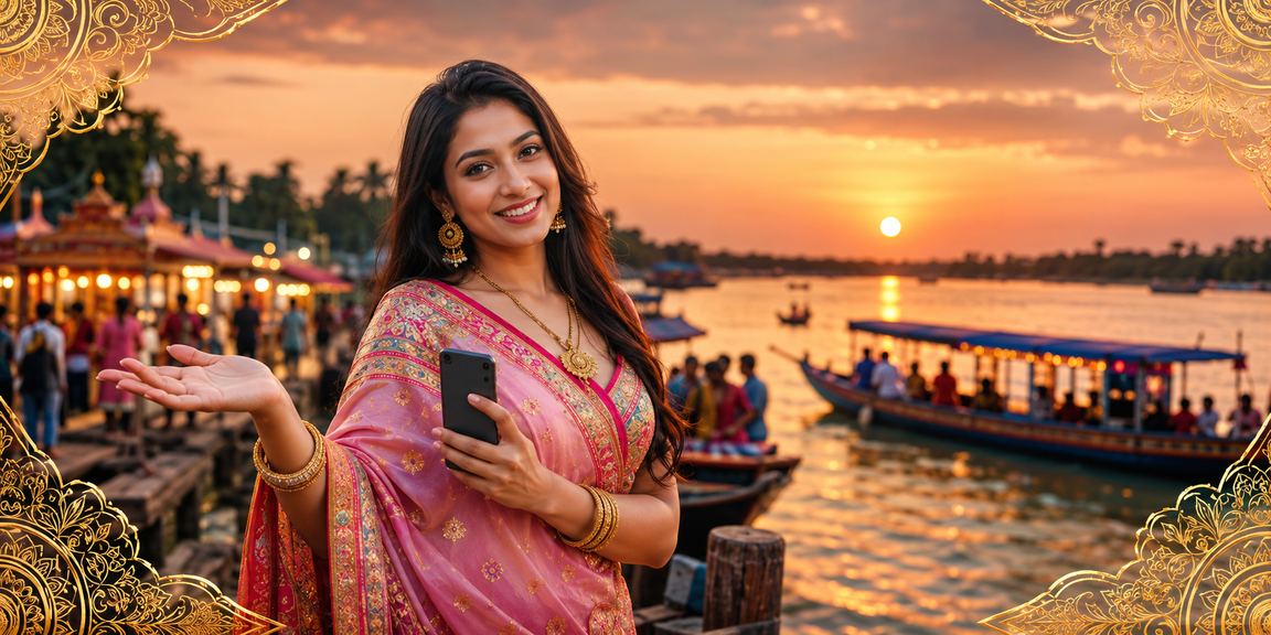রাজশাহী স্যারি পরা মডেল মোবাইল ক্যাসিনো ব্যবহার করছেন